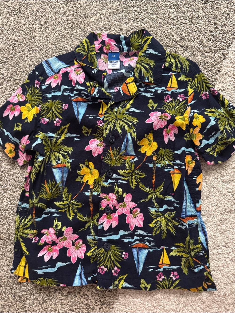 3T Old Navy Tropical Button-Up